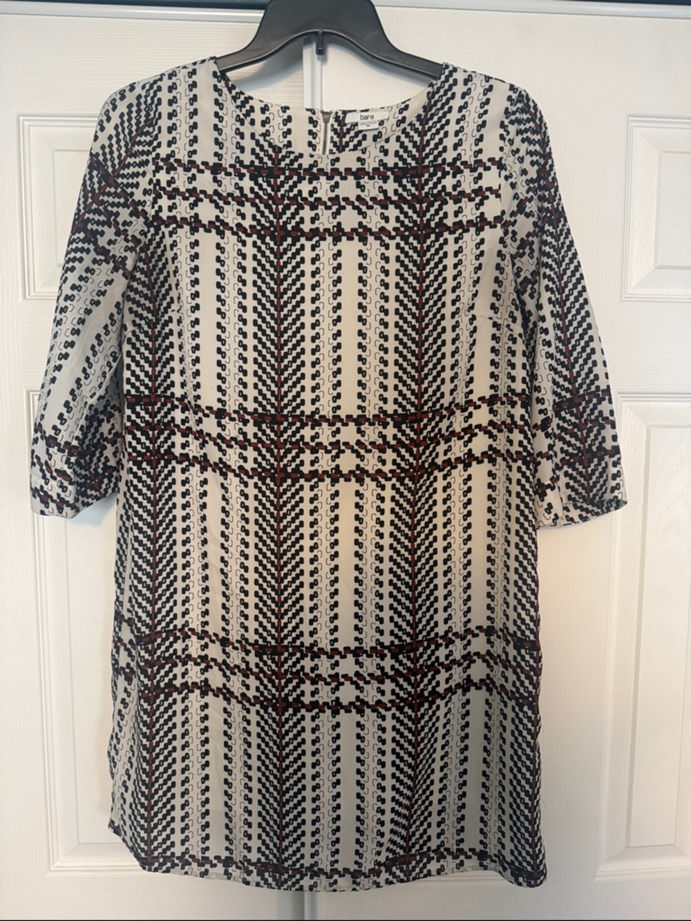 Bar III Black and White Printed Midi Dress